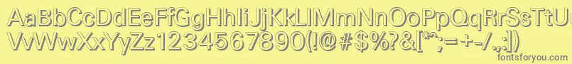 UltimateshadowRegular Font – Gray Fonts on Yellow Background
