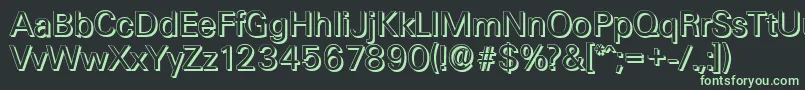 UltimateshadowRegular Font – Green Fonts on Black Background