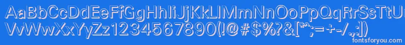 UltimateshadowRegular Font – Pink Fonts on Blue Background