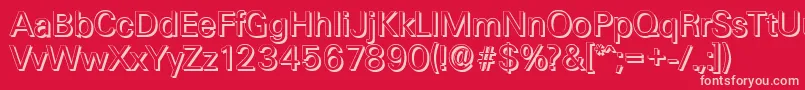 UltimateshadowRegular Font – Pink Fonts on Red Background