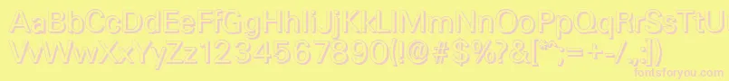 UltimateshadowRegular Font – Pink Fonts on Yellow Background