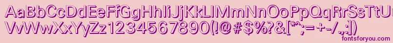 UltimateshadowRegular Font – Purple Fonts on Pink Background