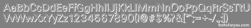 UltimateshadowRegular Font – White Fonts on Gray Background