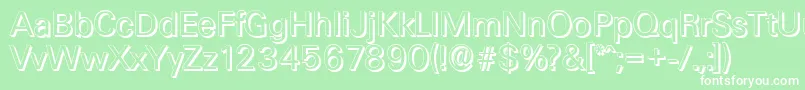 UltimateshadowRegular Font – White Fonts on Green Background