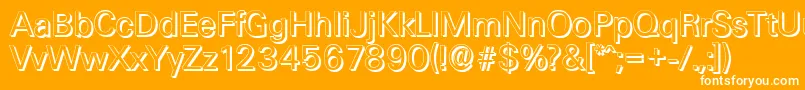 UltimateshadowRegular Font – White Fonts on Orange Background