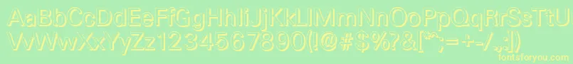 UltimateshadowRegular Font – Yellow Fonts on Green Background