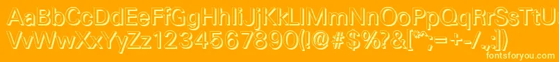 UltimateshadowRegular Font – Yellow Fonts on Orange Background