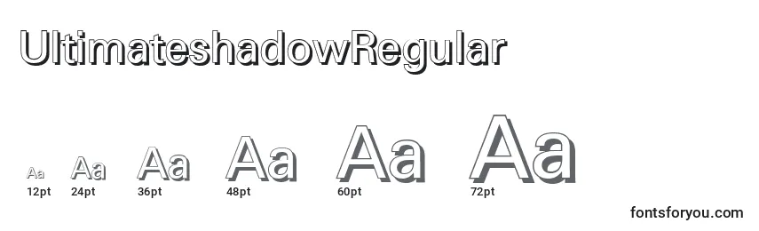 Размеры шрифта UltimateshadowRegular