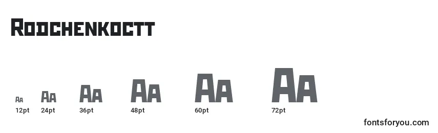 Rodchenkoctt Font Sizes