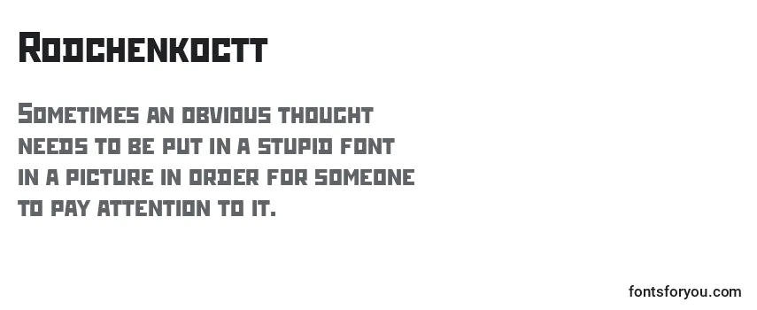 Review of the Rodchenkoctt Font