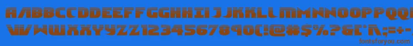 Ninjagardenhalf Font – Brown Fonts on Blue Background