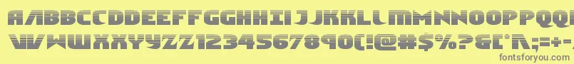 フォントNinjagardenhalf – 黄色の背景に灰色の文字