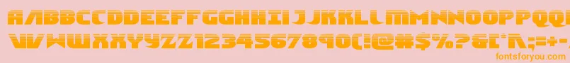 Ninjagardenhalf-Schriftart – Orangefarbene Schriften auf rosa Hintergrund