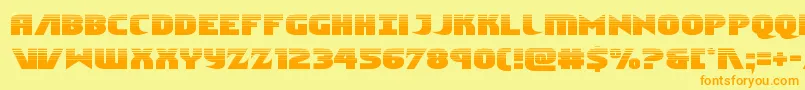 Ninjagardenhalf Font – Orange Fonts on Yellow Background