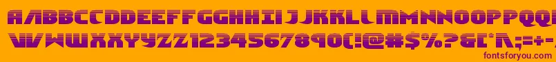 Ninjagardenhalf Font – Purple Fonts on Orange Background