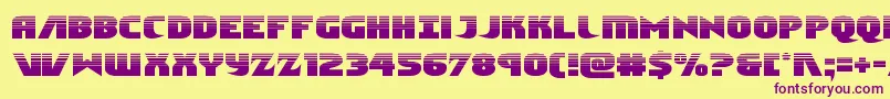 Ninjagardenhalf Font – Purple Fonts on Yellow Background