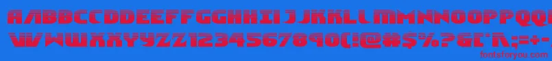 Ninjagardenhalf Font – Red Fonts on Blue Background