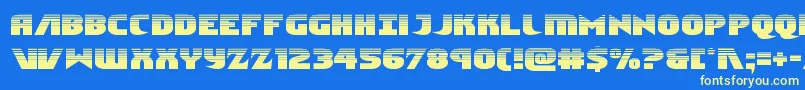 Ninjagardenhalf Font – Yellow Fonts on Blue Background