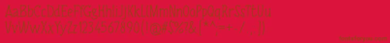 TulisanTangan74Regular Font – Brown Fonts on Red Background