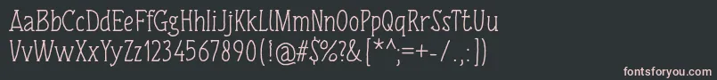 TulisanTangan74Regular Font – Pink Fonts on Black Background