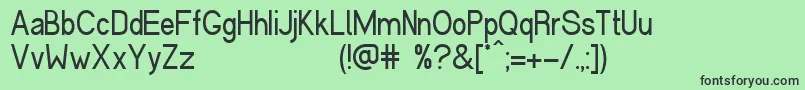 CerbeticaRegular Font – Black Fonts on Green Background