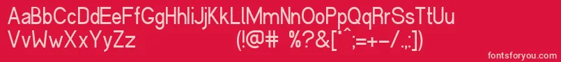 CerbeticaRegular Font – Pink Fonts on Red Background