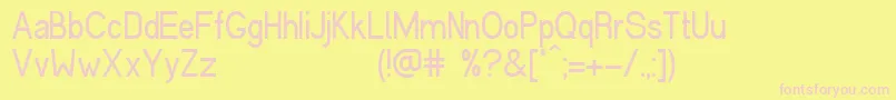 CerbeticaRegular Font – Pink Fonts on Yellow Background