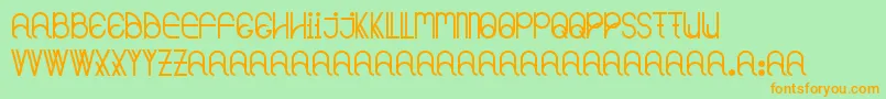 Notenoughsmall Font – Orange Fonts on Green Background