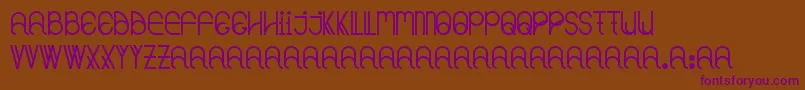 Notenoughsmall Font – Purple Fonts on Brown Background
