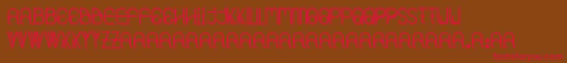 Notenoughsmall Font – Red Fonts on Brown Background