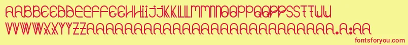 Notenoughsmall Font – Red Fonts on Yellow Background