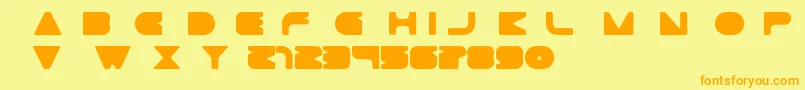 GtekMinimal Font – Orange Fonts on Yellow Background