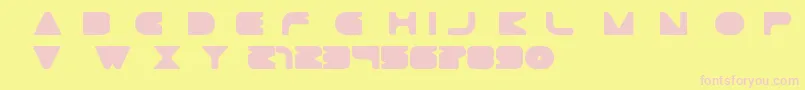 GtekMinimal Font – Pink Fonts on Yellow Background