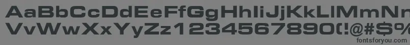 EurostileBoldExtended Font – Black Fonts on Gray Background