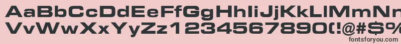 EurostileBoldExtended Font – Black Fonts on Pink Background