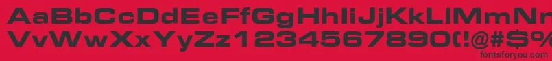 EurostileBoldExtended Font – Black Fonts on Red Background