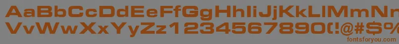 EurostileBoldExtended Font – Brown Fonts on Gray Background