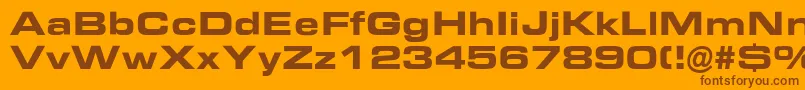 EurostileBoldExtended Font – Brown Fonts on Orange Background