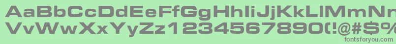 EurostileBoldExtended Font – Gray Fonts on Green Background