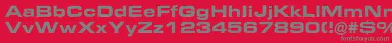 EurostileBoldExtended Font – Gray Fonts on Red Background