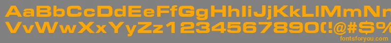 EurostileBoldExtended Font – Orange Fonts on Gray Background