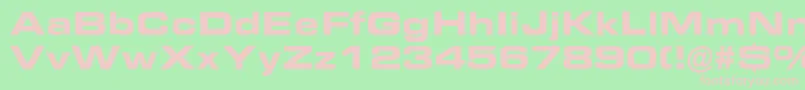 EurostileBoldExtended Font – Pink Fonts on Green Background