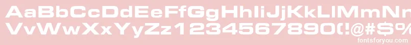 EurostileBoldExtended Font – White Fonts on Pink Background