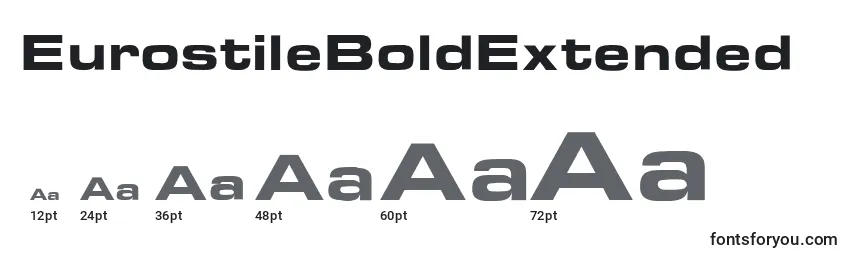 EurostileBoldExtended Font Sizes