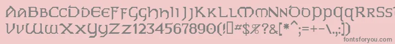 Pceire Font – Gray Fonts on Pink Background