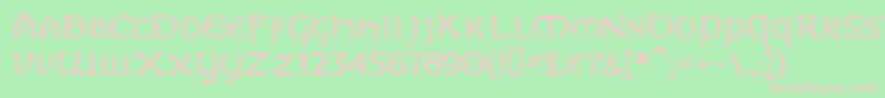 Pceire Font – Pink Fonts on Green Background