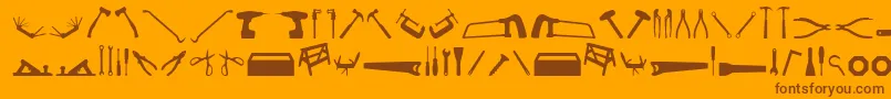 Tool Font – Brown Fonts on Orange Background