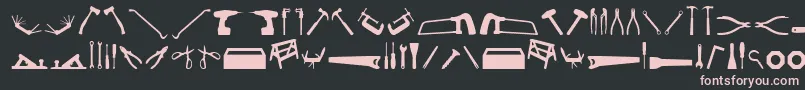 Tool Font – Pink Fonts on Black Background