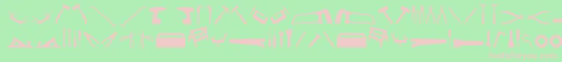 Tool Font – Pink Fonts on Green Background