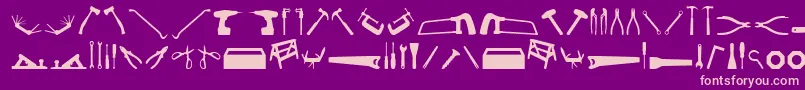 Tool Font – Pink Fonts on Purple Background